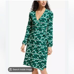 Boden Eloise Wrap dress, Forest Ribbons, NWT, size 12L